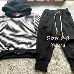 Boys sweatpants and a hoodie